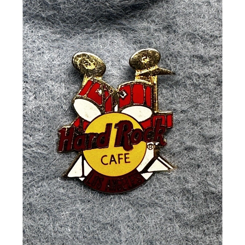 Hard Rock Cafe Drums HRC Pin Los Angeles Bar Clasp 3LT Mesh Back 1980’s